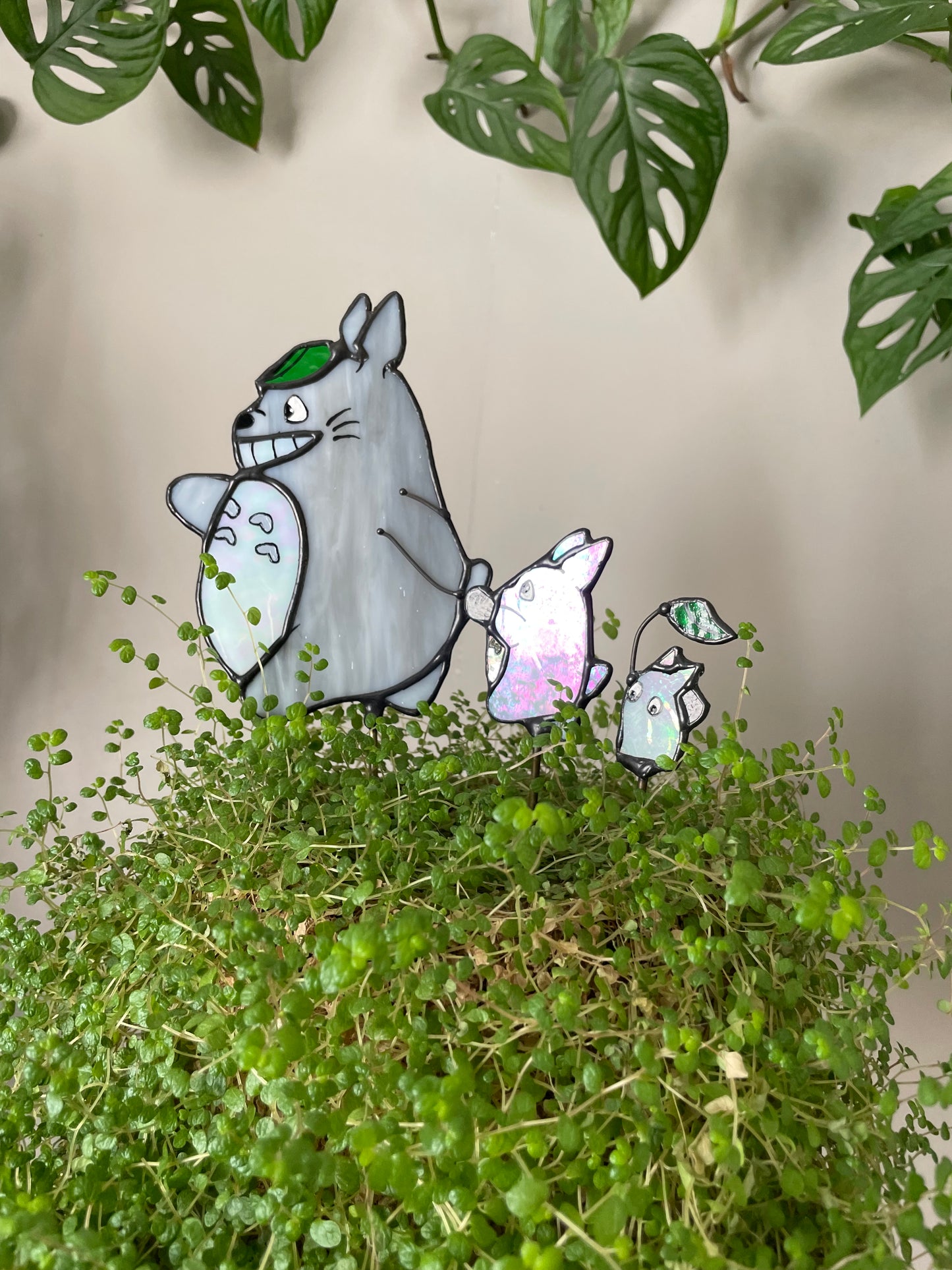 Totoro plant stake set