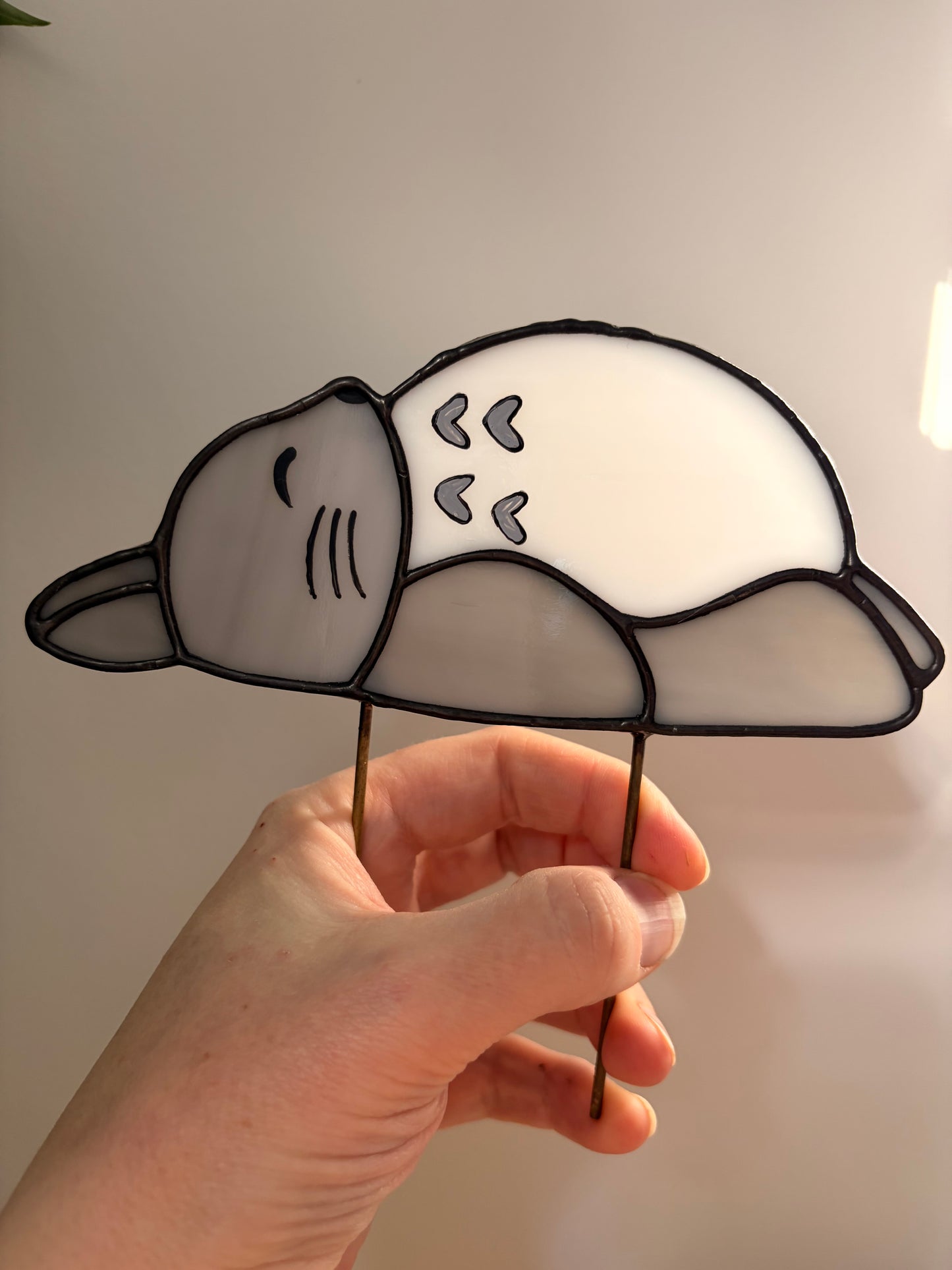Large Sleepy Totoro Plant Stake