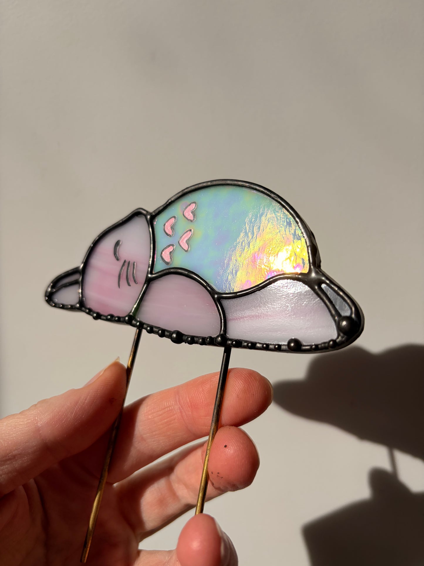 Pink Sleepy Totoro Plant Stake