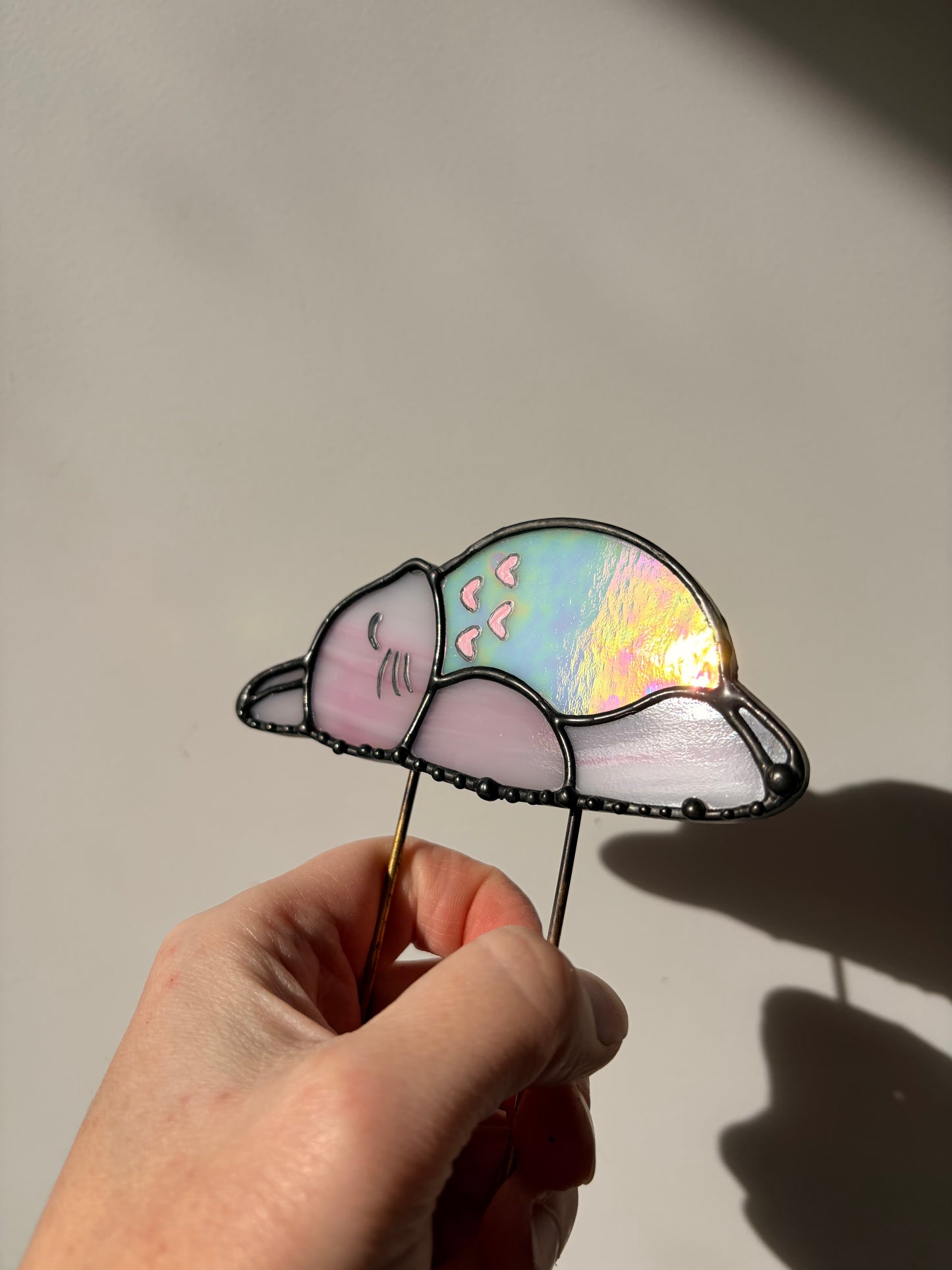 Pink Sleepy Totoro Plant Stake