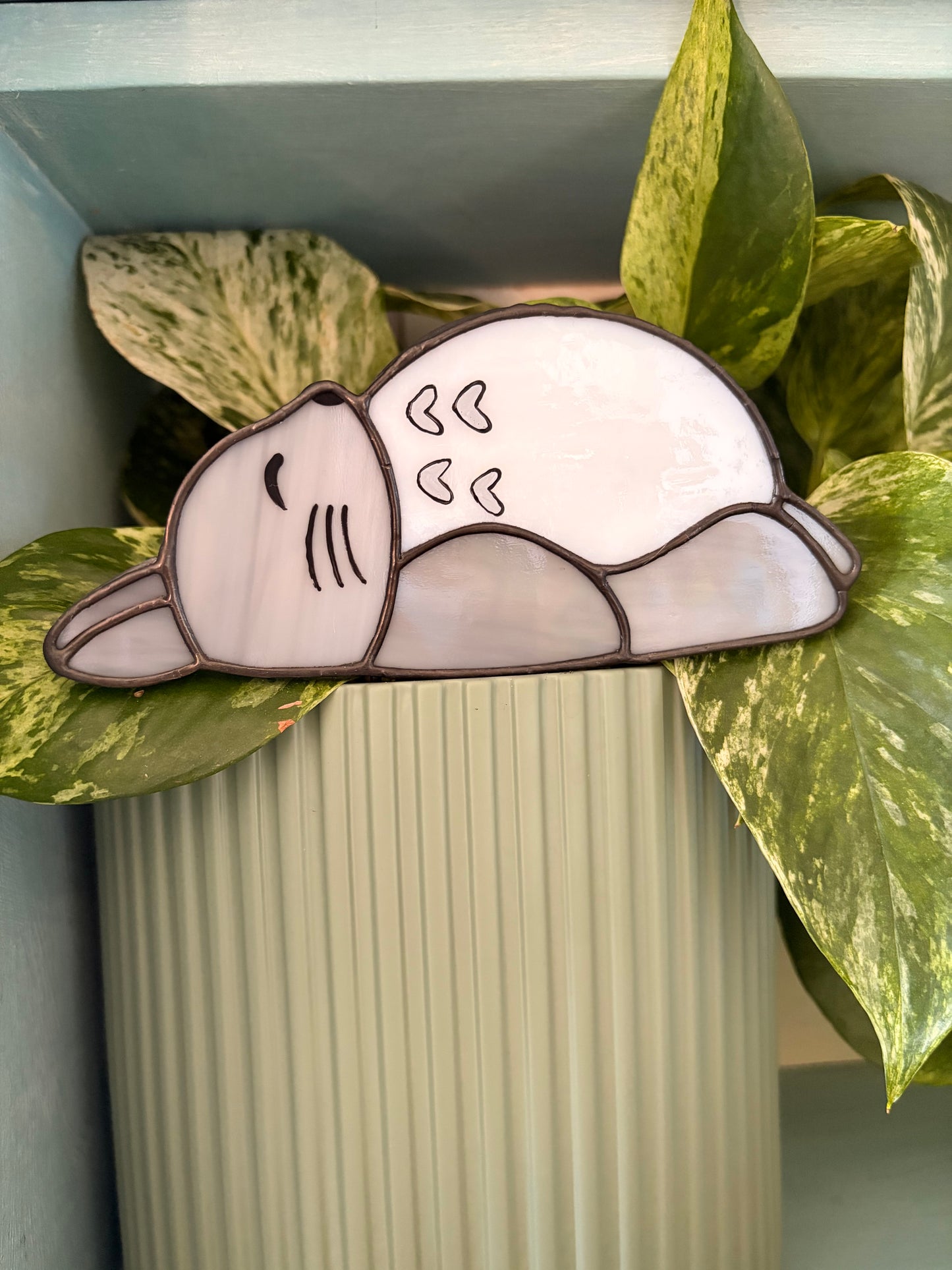 Large Sleepy Totoro Plant Stake